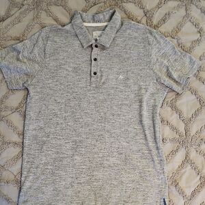 rag & bone Heathered Gray Polo Shirt